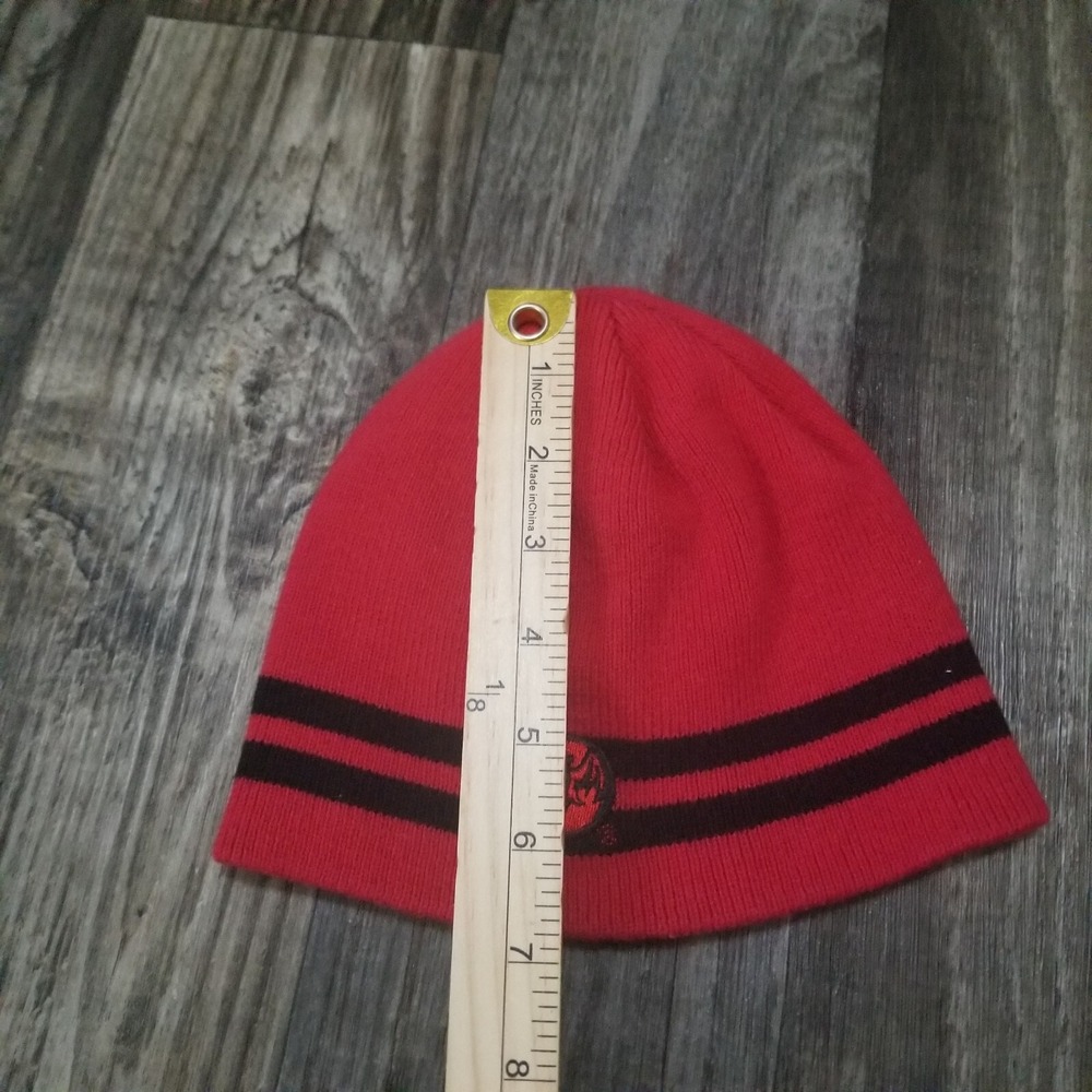 Cotton Bacardi Stocking Beanie Hat Black And Red Alcohol Memorabilia